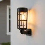 ⁦Éclairage Solaire de Jardin Extérieur avec Support Murale HW-1288B - مصابيح حدائق شمسية فاخرة إضاءة دافئة⁩ - الصورة ⁦14⁩