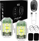 Mini Lumières LED Flash Anti-Collision avec Télécommande sans Fil 30 Modes 2Pcs - أضواء فلاش مع ريموت كنترول لاسلكي لسائقي الدراجات - الصورة 7