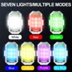 Mini Lumières LED Flash Anti-Collision avec Télécommande sans Fil 30 Modes 2Pcs - أضواء فلاش مع ريموت كنترول لاسلكي لسائقي الدراجات - الصورة 6