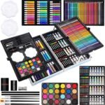 Coffret d'Art Deluxe 144 Pièces avec Mallette Portable - علبة أدوات الرسم والتلوين الفاخرة 144 قطعة داخل حقيبة