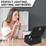 ⁦Trousse de Maquillage et Voyage avec Miroir LED Intégré 3 Modes de Lumière - حقيبة تنظيم المكياج والسفر مع مرآة مضيئة⁩ - الصورة ⁦9⁩