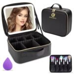 ⁦Trousse de Maquillage et Voyage avec Miroir LED Intégré 3 Modes de Lumière - حقيبة تنظيم المكياج والسفر مع مرآة مضيئة⁩ - الصورة ⁦8⁩