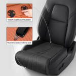 ⁦Extension de Siège de Voiture Support de Jambes en Cuir Design Ergonomique Antidérapant - وسادة تمديد مقعد السيارة لدعم الأرجل⁩ - الصورة ⁦3⁩
