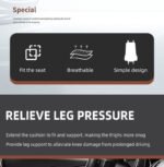 ⁦Extension de Siège de Voiture Support de Jambes en Cuir Design Ergonomique Antidérapant - وسادة تمديد مقعد السيارة لدعم الأرجل⁩ - الصورة ⁦13⁩