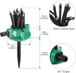 Arroseur de Jardin Rotatif 360 dégrée Multidirectionnel 12 Tuyaux Flexibles - رشاش مياه حدائق متعدد الاتجاهات 360 درجة بـ 12 خرطوم مرن