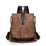 ⁦Sac à Dos Femme Antivol en Tissu Vintage avec Fermeture Arrière SACKDS39MR - حقيبة ظهر نسائية كاجوال متعددة الاستخدامات⁩ - الصورة ⁦2⁩