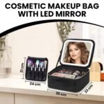 Trousse de Maquillage et Voyage avec Miroir LED Intégré 3 Modes de Lumière - حقيبة تنظيم المكياج والسفر مع مرآة مضيئة