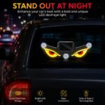 Lampe Signale de Fenêtre Voiture Motif Devil Eye Énergie Solaire et Type-C - مصباح نافذة السيارة ليلي يعمل بالطاقة الشمسية