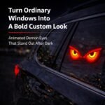 Lampe Signale de Fenêtre Voiture Motif Devil Eye Énergie Solaire et Type-C - مصباح نافذة السيارة ليلي يعمل بالطاقة الشمسية