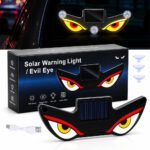 Lampe Signale de Fenêtre Voiture Motif Devil Eye Énergie Solaire et Type-C - مصباح نافذة السيارة ليلي يعمل بالطاقة الشمسية