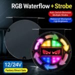 Feux Arrière LED RGB Séquentiels pour Camion 12V/24V 2 pcs Devile Eye - مصابيح خلفية تحذيرية للشاحنات ملونة (قطعتين)
