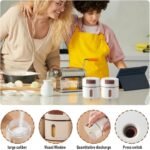 ⁦Pots à Épices Magnétiques Couvercle Transparent Fixation Au Mur 4Pcs - علب توابل مغناطيسية لحفظ البهارات وتنظيم المطبخ⁩ - الصورة ⁦5⁩