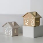 ⁦Horloge Réveil Numérique LED en Forme de Maison Double Alarme Veilleuse Douce GH8063 - ساعة منبه رقمية بتصميم منزل أنيق مع إضاءة ليلية وشاشة كاملة⁩ - الصورة ⁦6⁩