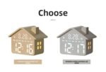 ⁦Horloge Réveil Numérique LED en Forme de Maison Double Alarme Veilleuse Douce GH8063 - ساعة منبه رقمية بتصميم منزل أنيق مع إضاءة ليلية وشاشة كاملة⁩ - الصورة ⁦9⁩