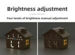 ⁦Horloge Réveil Numérique LED en Forme de Maison Double Alarme Veilleuse Douce GH8063 - ساعة منبه رقمية بتصميم منزل أنيق مع إضاءة ليلية وشاشة كاملة⁩ - الصورة ⁦13⁩