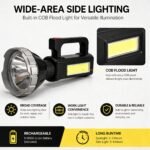 Projecteur LED Rechargeable Multifonction MM-7788 Panneau Solaire, Powerbank et Trépied - مصباح كشاف يدوي متعدد الوظائف مع شحن بالطاقة الشمسية وبنك طاقة