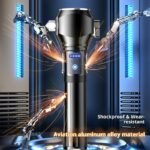 ⁦Lampe Torche Tactique LED 1200 Lumens Portée 450m avec Éclairage Latéral - مصباح يدوي تكتيكي عالي الإضاءة متعدد الاستخدامات⁩ - الصورة ⁦5⁩