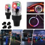 Lumières LED pour Valve de Pneu Étanche Capteur de Mouvement Auto Décoration et Sécurité - أضواء صمام العجلات المضيئة للسيارات والدراجات