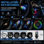 Lumières LED pour Valve de Pneu Étanche Capteur de Mouvement Auto Décoration et Sécurité - أضواء صمام العجلات المضيئة للسيارات والدراجات - الصورة 7