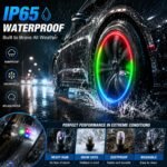 Lumières LED pour Valve de Pneu Étanche Capteur de Mouvement Auto Décoration et Sécurité - أضواء صمام العجلات المضيئة للسيارات والدراجات - الصورة 3