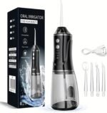 Hydropulseur Dentaire Sans Fil 380ml Pression 50-150 PSI 3 Modes - جهاز تنظيف الأسنان بالماء اللاسلكي