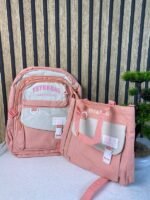 Sac à Dos Multifonctionnel Kawaii Grand Volume Imperméable et Résistant 5Pcs Rose SACKDS10RS - حقيبة ظهر بعدة قطع بتصميم كاوايي - الصورة 2