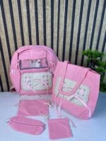 ⁦Sac à Dos Multifonctionnel Kawaii Grand Volume Imperméable et Résistant 5Pcs Rose SACKDS11RS - حقيبة ظهر بعدة قطع بتصميم كاوايي⁩ - الصورة ⁦2⁩
