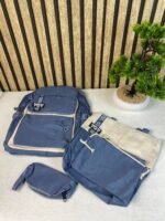 ⁦Sac à Dos Multifonctionnel Kawaii Grand Volume Imperméable et Résistant 4Pcs Bleu SACKDS12BL - حقيبة ظهر بعدة قطع بتصميم كاوايي⁩ - الصورة ⁦3⁩