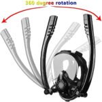 ⁦Masque de Plongée Intégral 180 ° Grande vue Anti-buée avec Double Tubes- قناع غوص إحترافي⁩ - الصورة ⁦5⁩