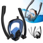Masque de Plongée Intégral 180 ° Grande vue Anti-buée avec Double Tubes- قناع غوص إحترافي