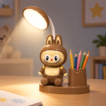 Lampe de Bureau LED Pour Enfants avec Porte-Crayon - Rechargeable USB Flexible 360° - مصباح مكتب ليد كرتوني للأطفال مع حامل أقلام قابل للشحن