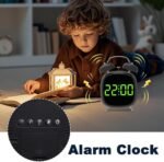 ⁦Réveil Numérique Intelligent LED Minuterie Luminescence Réglable et Port USB GHB032 - منبه رقمي ذكي مع مؤقت وإضاءة وتحكم بالصوت⁩ - الصورة ⁦8⁩
