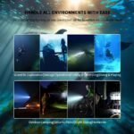 Lampe Frontale de Plongée LED Étanche 15m Distance 350m GM - مصباح رأس مقاوم للماء للغوص حتى عمق 15 متر
