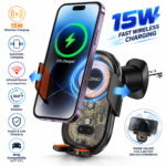 Support Téléphone Voiture avec Chargeur Sans Fil 15W Capteur Infrarouge LDNIO MA30 - حامل هاتف للسيارة وشاحن لاسلكي ذكي