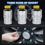 Kit de Clé Multiplicateur de Couple pour Écrous de Roue Voitures - مجموعة مفتاح عزم الدوران المضاعف لفك براغي الإطارات
