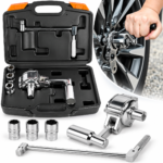 Kit de Clé Multiplicateur de Couple pour Écrous de Roue Voitures - مجموعة مفتاح عزم الدوران المضاعف لفك براغي الإطارات