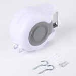 Double Corde à Linge Rétractable Automatique 30m Fixation Murale 2 Lignes Indépendantes - حبل غسيل أوتوماتيكي مزدوج قابل للسحب بطول 30 متراً (15×2)