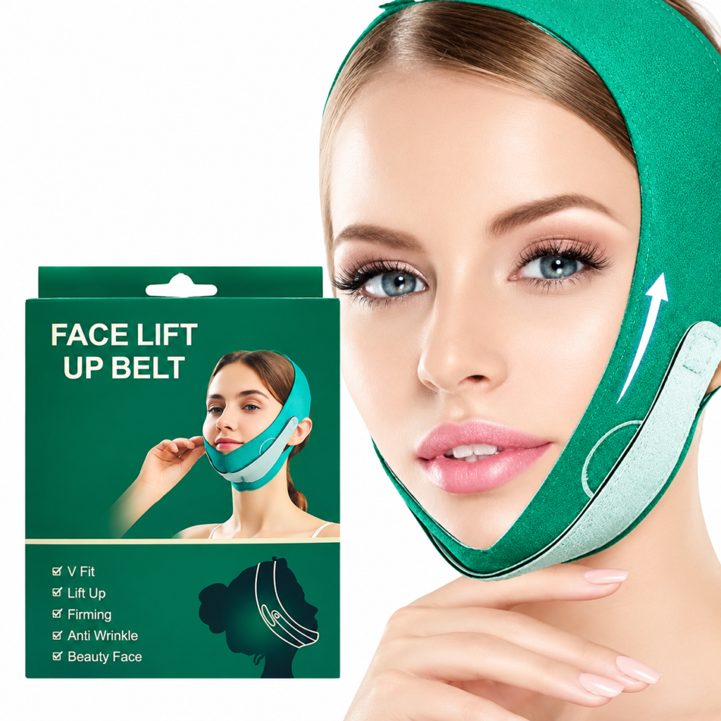 Ceinture de LIFTING du Visage et Mentonnière V-Line Anti-Rides - حزام شد الوجه والذقن وتحديد الفك