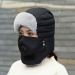 Bonnet d'Hiver Imperméable Coupe-Vent avec Cache-Oreilles et Masque - قبعة شتوية مقاومة للماء والرياح مع حماية الأذنين والوجه