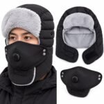 Bonnet d'Hiver Imperméable Coupe-Vent avec Cache-Oreilles et Masque - قبعة شتوية مقاومة للماء والرياح مع حماية الأذنين والوجه