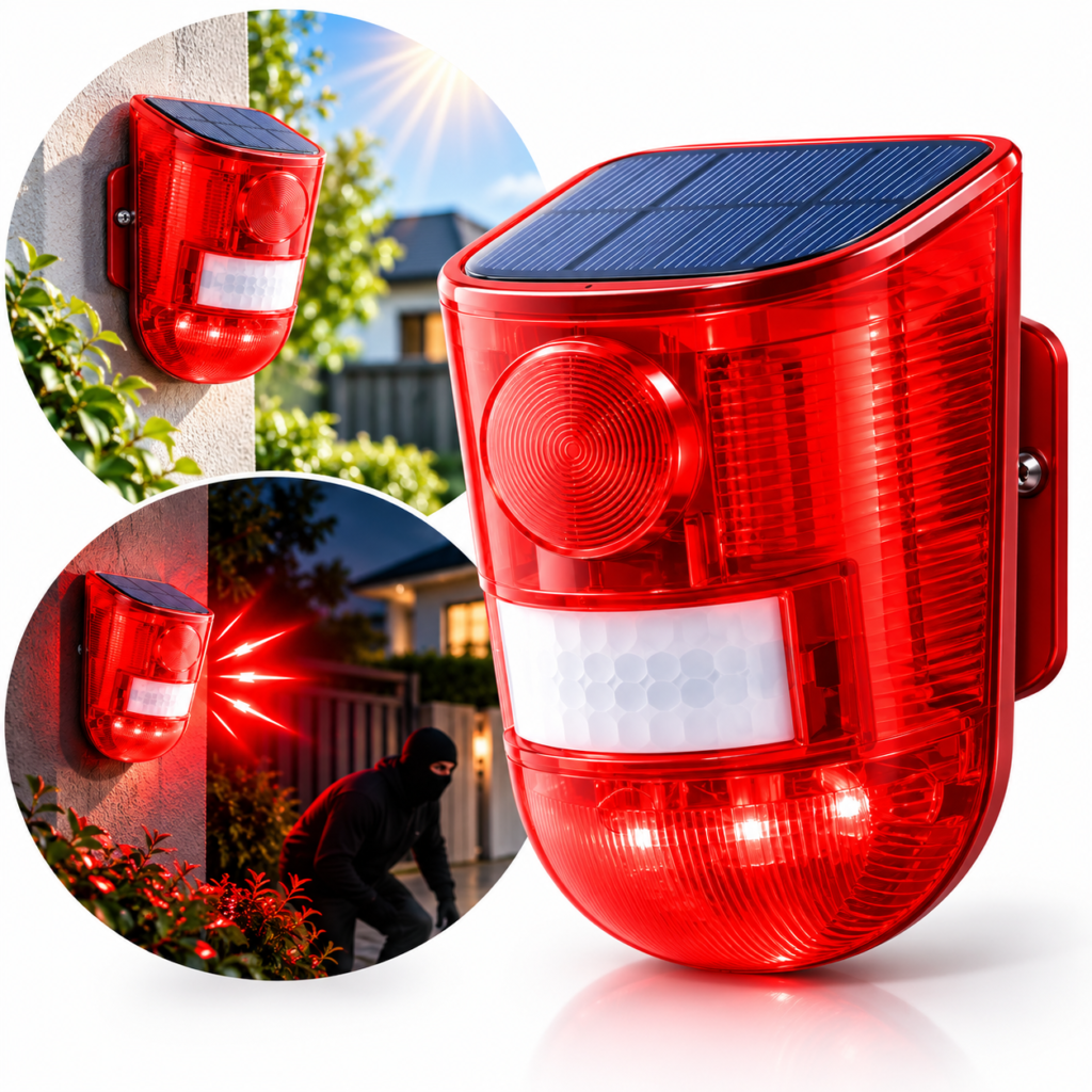 Alarme Solaire Anti-Vol avec Détecteur de Mouvement et Sirène 129dB – جهاز إنذار شمسي ضد السرقة والحيوانات مع كاشف حركة وصفارة قوية